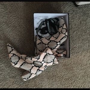Faux Snakeskin booties